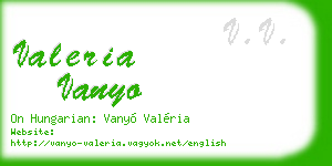 valeria vanyo business card