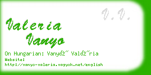 valeria vanyo business card